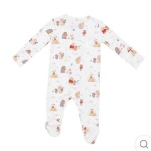 Angel Dear Camping Bear Adventures 2 way zipper footie